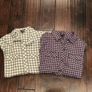 EUC SET OF 2! Eddie Bauer performance flannels
